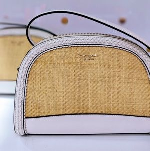 NEW Kate Spade Reiley Straw Dome Crossbody purse
